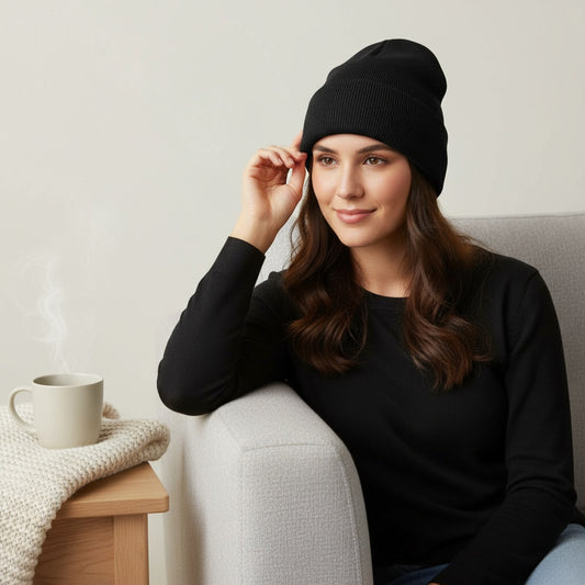 Satin Lined Beanie for Hair Protection and Fashion