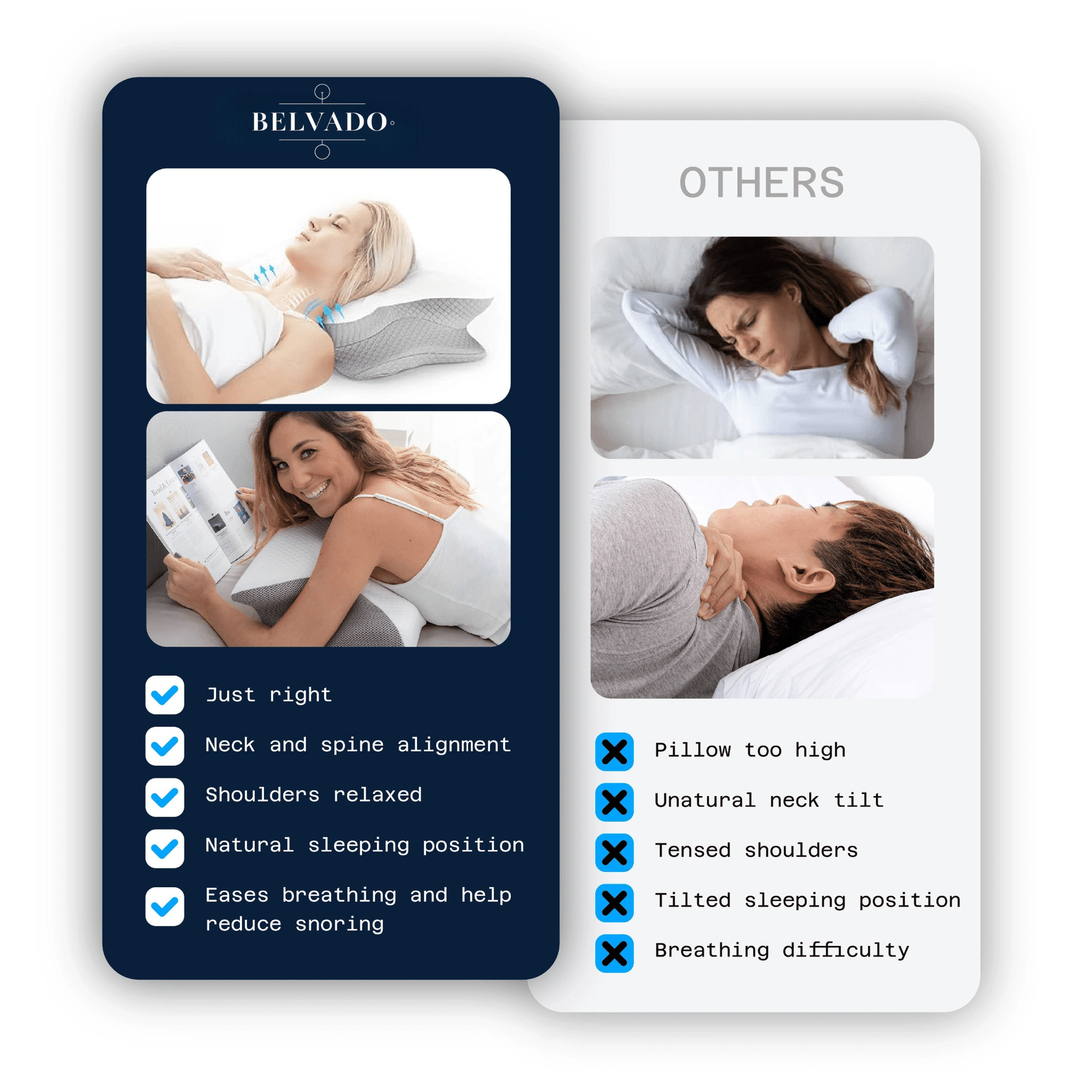 Belvado - Lunexy Contour Relief Pillow - 
