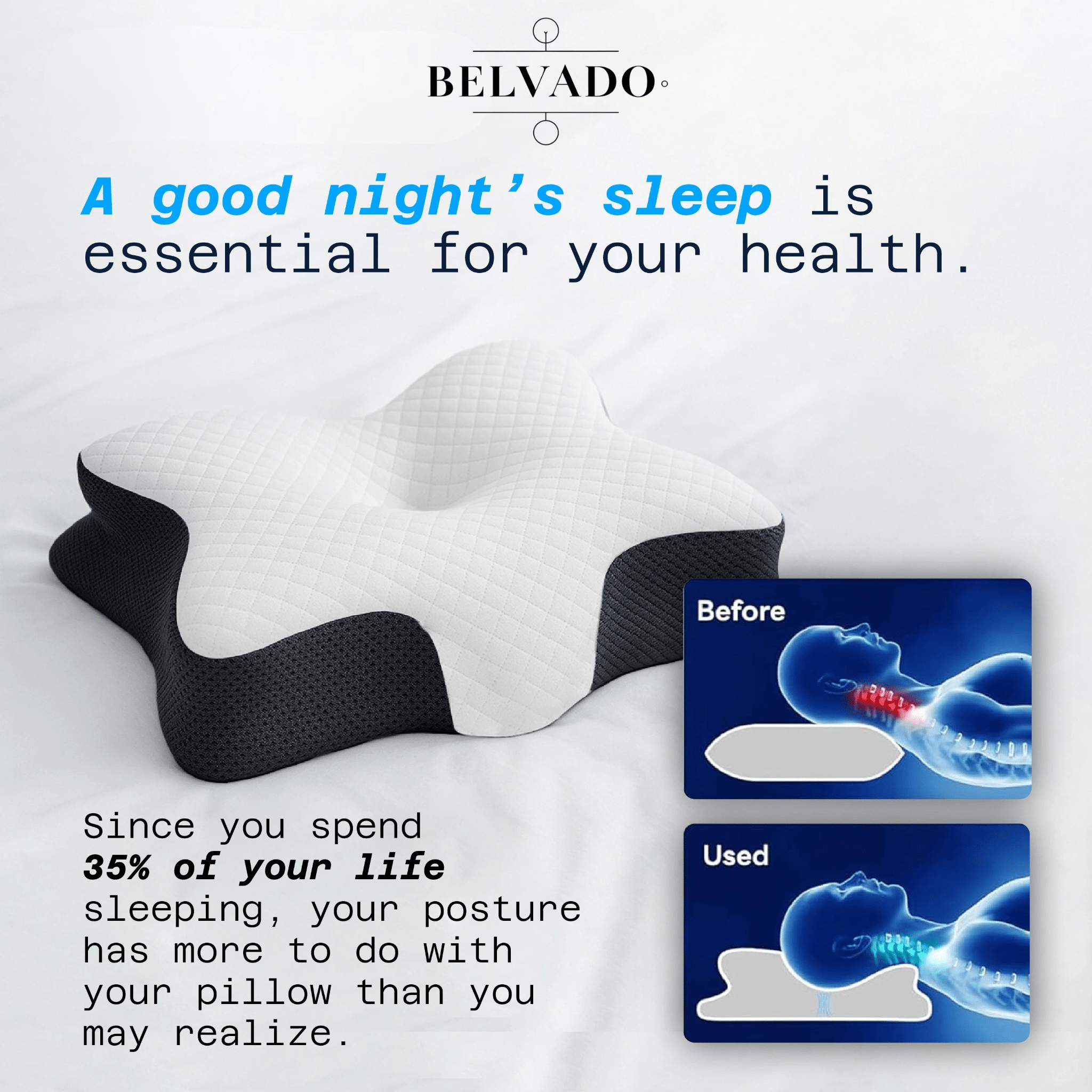 Belvado - Lunexy Contour Relief Pillow - 